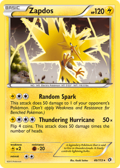 Zapdos #46 from Legendary Treasures