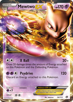 Mewtwo-EX #54 from Legendary Treasures