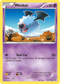 Woobat #64 from Legendary Treasures