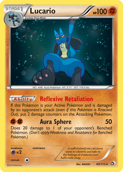 Lucario #80 from Legendary Treasures