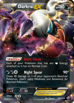 Darkrai-EX #88 from Legendary Treasures