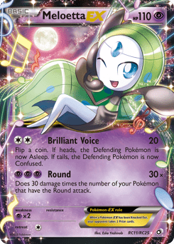 Meloetta-EX #RC11 from Legendary Treasures