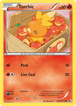 Torchic #RC5 from Legendary Treasures