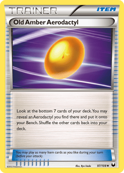Old Amber Aerodactyl #97 from Dark Explorers