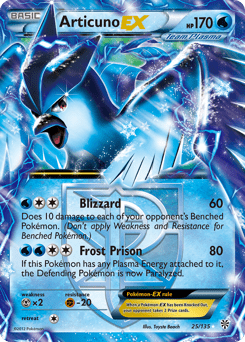 Articuno-EX #25 from Plasma Storm