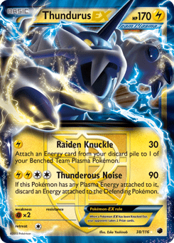 Thundurus-EX #38 from Plasma Freeze