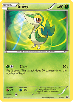 Snivy #BW01 from BW Black Star Promos