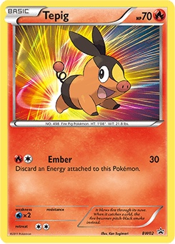 Tepig #BW02 from BW Black Star Promos