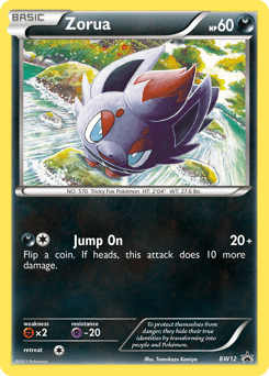 Zorua #BW12 from BW Black Star Promos