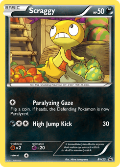 Scraggy #BW25 from BW Black Star Promos