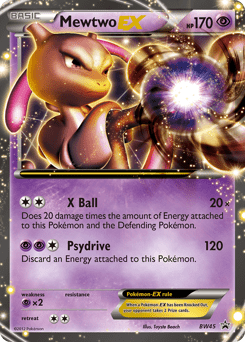 Mewtwo-EX #BW45 by Shizurow