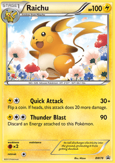Raichu #BW78 by Mizue
