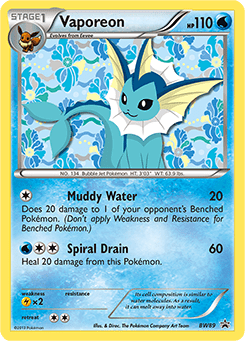 Vaporeon #BW89 from BW Black Star Promos