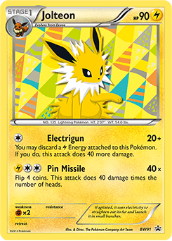 Jolteon #BW91 from BW Black Star Promos