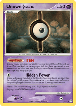 Unown I #37 from Mysterious Treasures