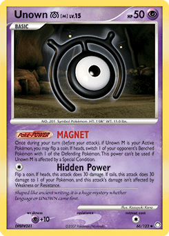 Unown M #66 from Mysterious Treasures