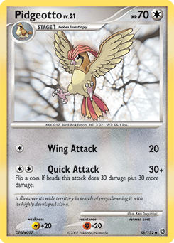 Pidgeotto #58 from Secret Wonders