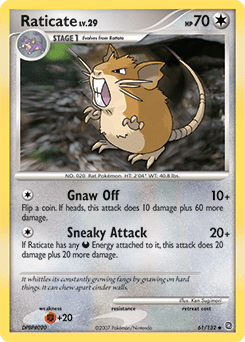 Raticate #61 from Secret Wonders