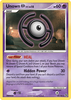 Unown H #29 from Great Encounters