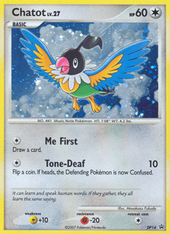 Chatot #DP14 from DP Black Star Promos