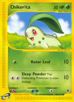 Chikorita #100 from Expedition Base Set