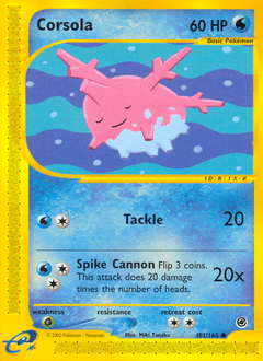 Corsola #102 from Expedition Base Set