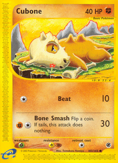 Cubone #103 from Expedition Base Set