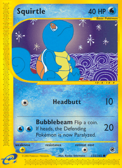 Squirtle #132 from Expedition Base Set