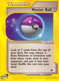 Master Ball #143 from Expedition Base Set