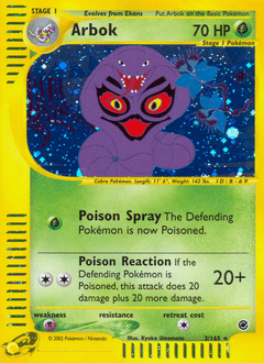Arbok #3 from Expedition Base Set