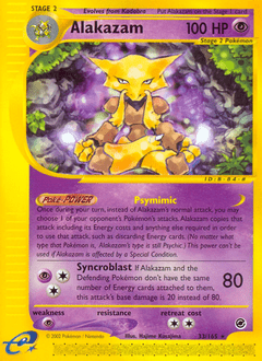 Alakazam #33 from Expedition Base Set