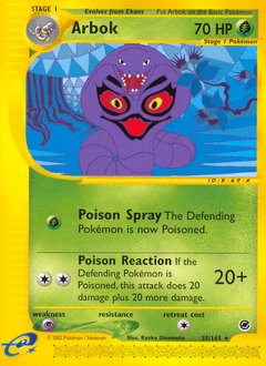 Arbok #35 from Expedition Base Set
