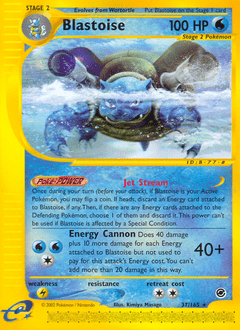 Blastoise #37 from Expedition Base Set