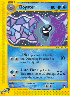 Cloyster #42 from Expedition Base Set