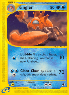 Kingler #50 from Expedition Base Set