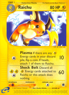 Raichu #61 from Expedition Base Set