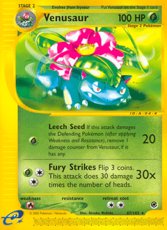 Venusaur #67 from Expedition Base Set