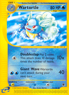 Wartortle #92 from Expedition Base Set