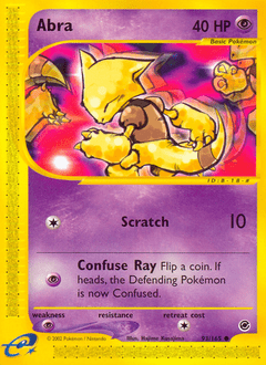 Abra #93 from Expedition Base Set
