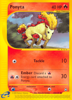 Ponyta #102 from Aquapolis