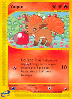 Vulpix #116 from Aquapolis