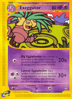 Exeggutor #13 from Aquapolis