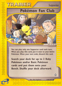 Pokémon Fan Club #130 from Aquapolis
