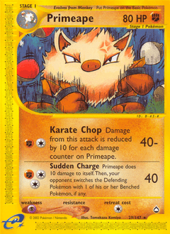 Primeape #29 from Aquapolis