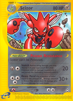 Scizor #32 from Aquapolis