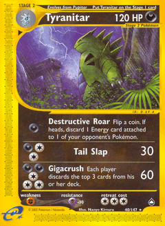 Tyranitar #40 from Aquapolis