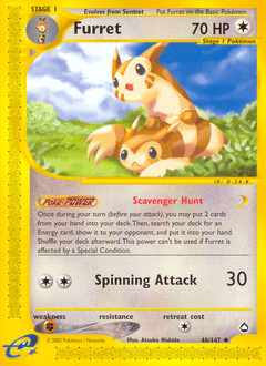 Furret #48 from Aquapolis