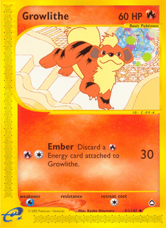Growlithe #51 from Aquapolis