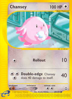 Chansey #69 from Aquapolis