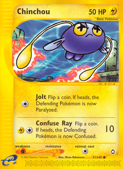 Chinchou #71 from Aquapolis